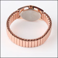 rose gold fashion stainless steel watch lady, waterproof elastic bracelet watch